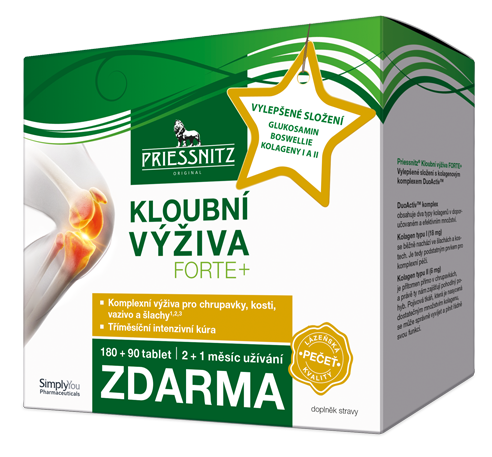 Priessnitz® Kloubní výživa Forte+ Glukosamin+Kolageny 180+90 tablet
